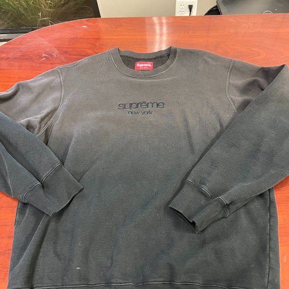 Supreme Crewneck Washed Black Size M